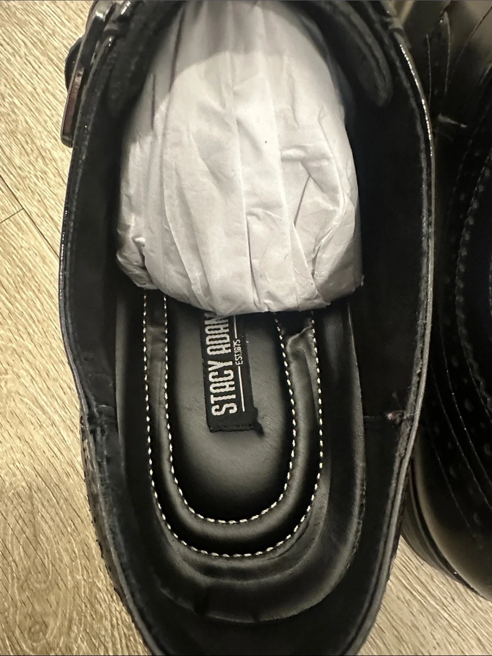 Men's Stacy Adams Kinsley Black Leather Monk Strap Dress Shoes
